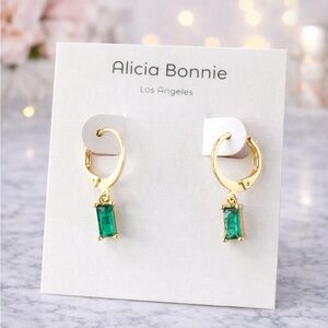 Alicia Bonnie huggie drop earrings Twinkling Treasure with dust bag